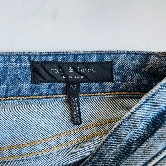Rag & Bone Ruth Super High Waist Straight Leg Jeans Size 32 $295 Quiet Luxury - Picture 8 of 14